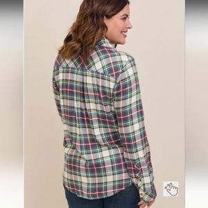 Torrid Lizzie Brushed Rayon Acrylic Button-Down Long Sleeve Shirt size 2X new